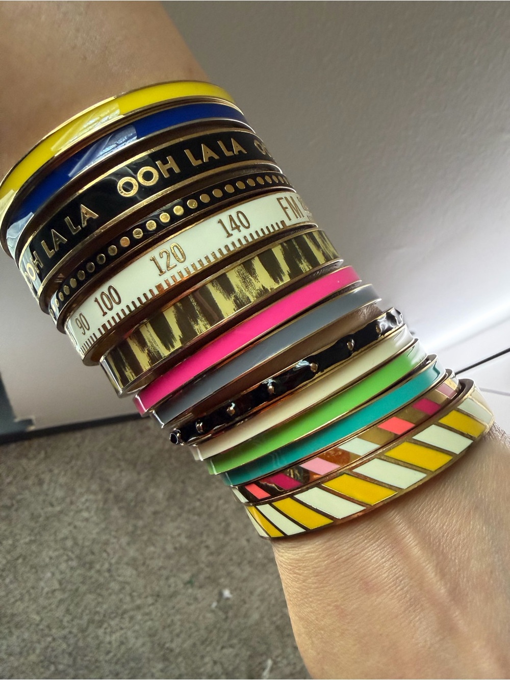 kate spade Multicolor Enamel Stackable Bangle Bracelets